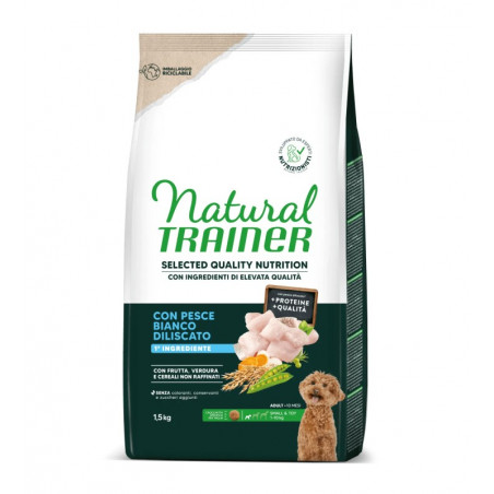 NATURAL TRAINER ADULT MINI PESCE BIANCO DILISCATO 1,5 KG