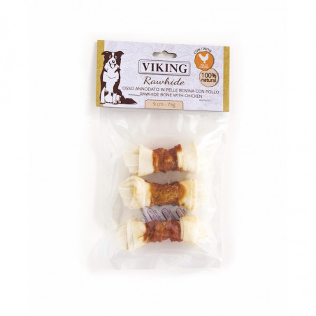 VIKING OSSO ANNOD.PELL/BOVINA RICOPERTO/POLLO 9 CM 3 PZ