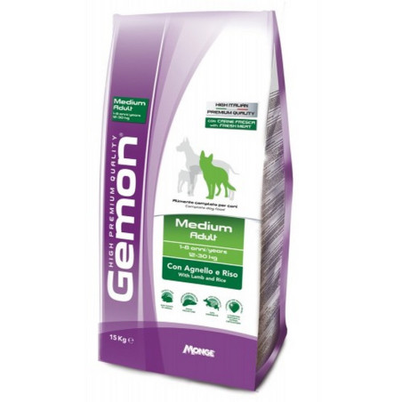 GEMON Medium adult con agnello e riso 15 KG